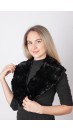 Black mink fur collar